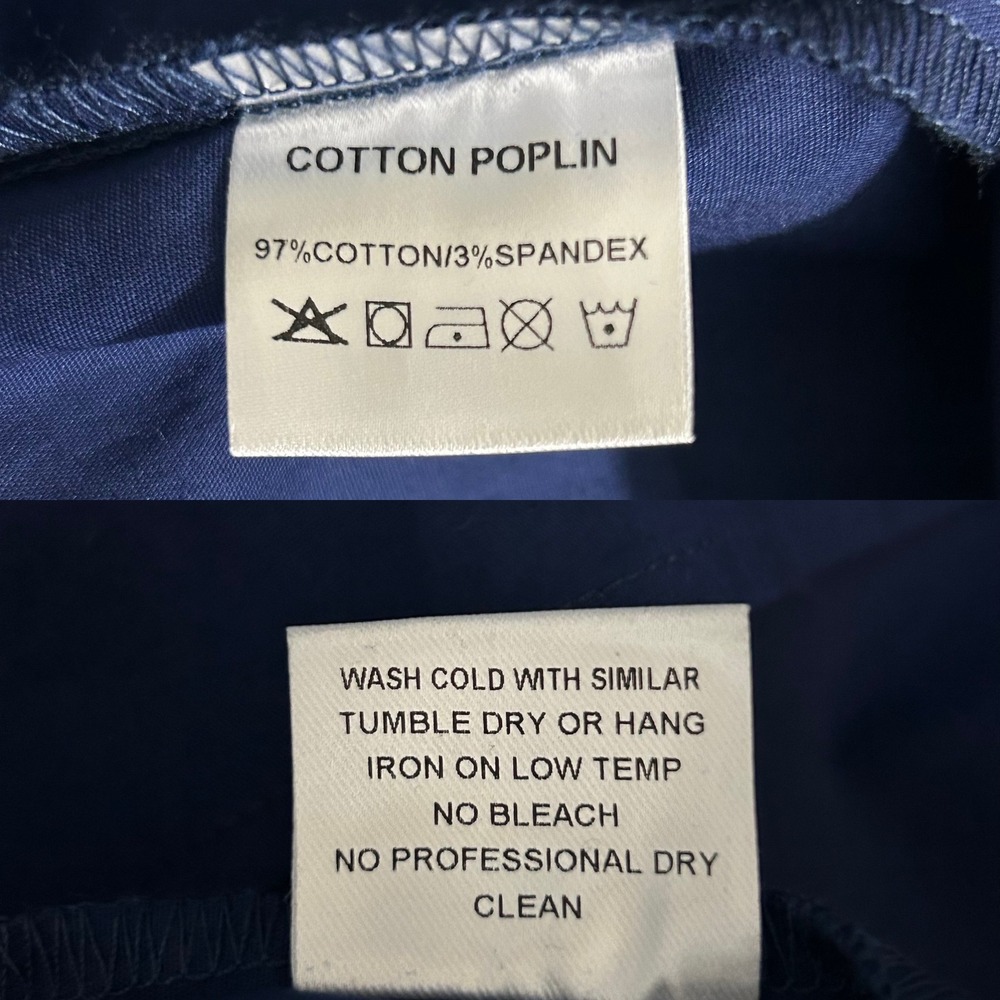 Taylor Tillman Navy Blue Cotton Poplin Ruffle Drop Waist Midi Shirt Dress Small - Picture 4 of 13